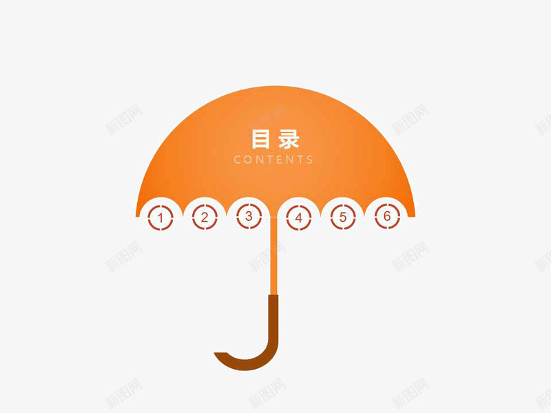 PPT目录模板png免抠素材_88icon https://88icon.com PPT模板 PPT目录 橙色