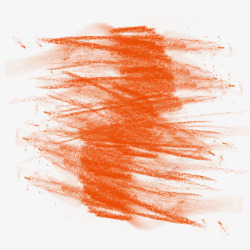 橙色粉笔涂鸦效果素材