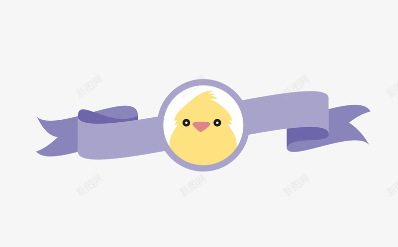紫色小鸡横幅矢量图ai免抠素材_88icon https://88icon.com 小鸡 横幅 素材 紫色 矢量图