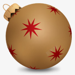蝴蝶结圣诞节棕色彩球素材