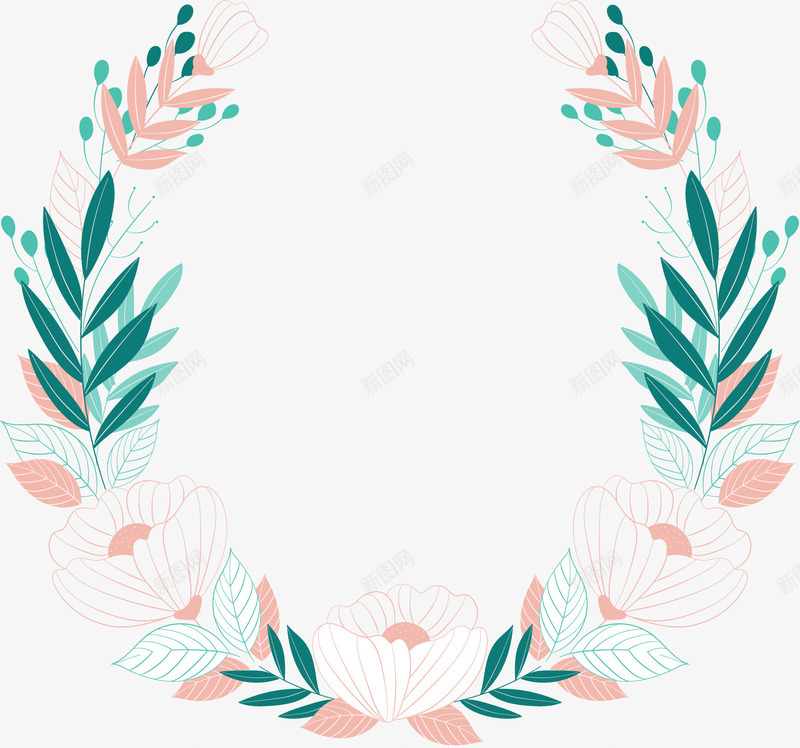 小清新春天浪漫花藤png免抠素材_88icon https://88icon.com 小清新 春天 春天花藤 矢量png 粉绿色 花藤
