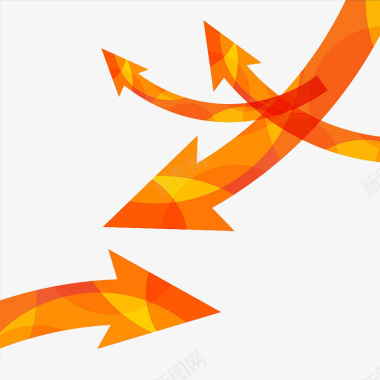 橙色弧形箭头图标图标