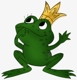 戴皇冠的青蛙素材