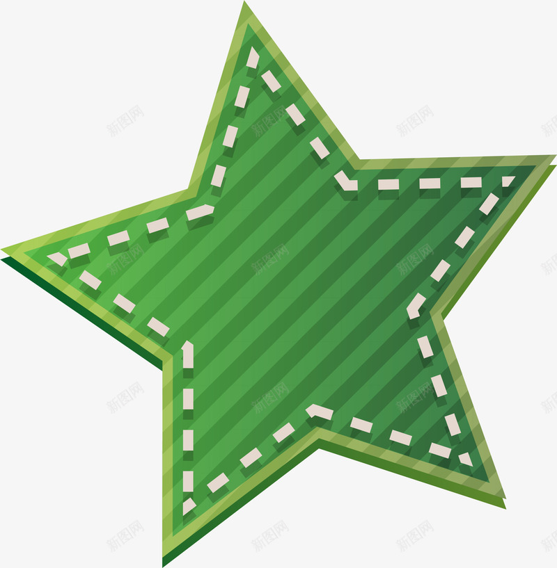 小清新绿色星星png免抠素材_88icon https://88icon.com 五角星 小清新星星 星星卡片 白色线条 绿色星星 绿色条纹