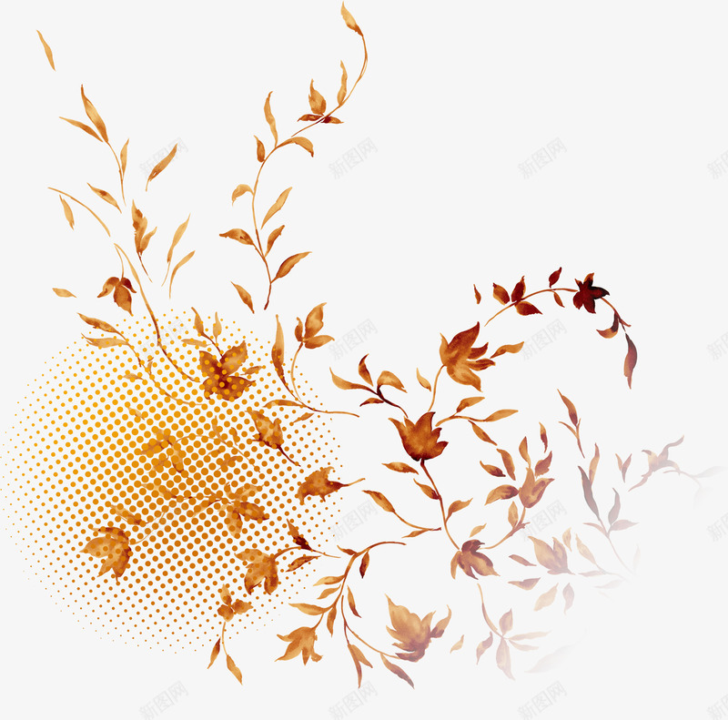 手绘橙色简单花纹背景png免抠素材_88icon https://88icon.com 手绘 手绘花纹 简单花纹 花纹背景