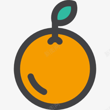 营养健康蔬菜橙色图标图标