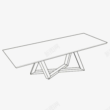 折叠式桌子简笔画图标图标