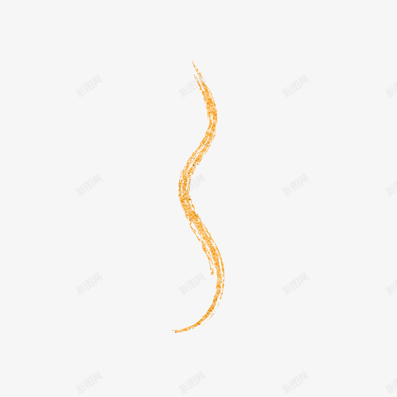 橙色粉笔的笔触线条png免抠素材_88icon https://88icon.com 创意 卡通手绘 弧线 弯曲 橙色 笔触 线条