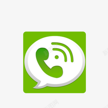 微信素材绿色白色电话图标图标
