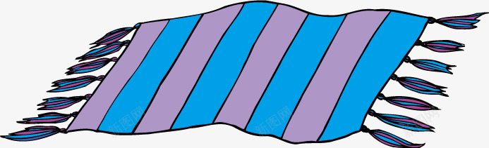 卡通蓝紫色条纹毛毯png免抠素材_88icon https://88icon.com 条纹 毛毯 紫色 紫色卡通 紫色条纹