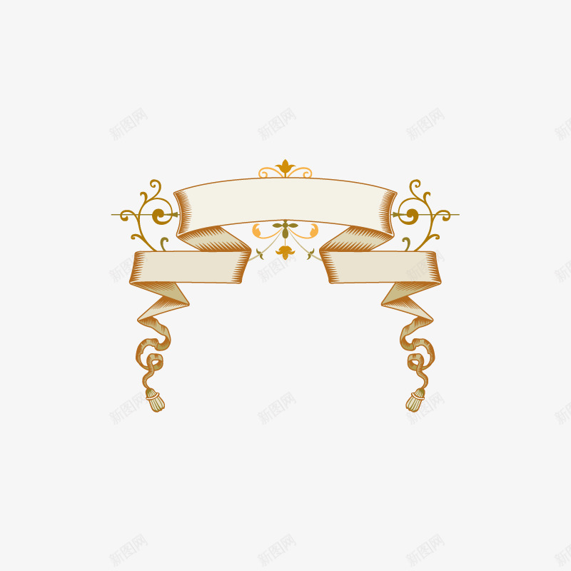 花纹装饰标题框矢量图ai免抠素材_88icon https://88icon.com 丝带 卡通框 卡通横幅 复古 矢量标题框 矢量图