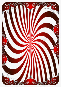 红色螺旋条纹圆角边角矢量图素材