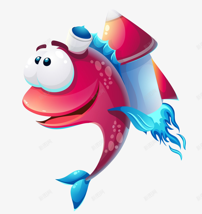 鱼类矢量图eps免抠素材_88icon https://88icon.com 卡通鱼 海洋生物 红色 鱼类 矢量图