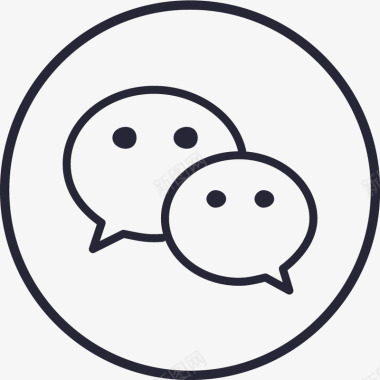 微信qq微信联系矢量图图标图标