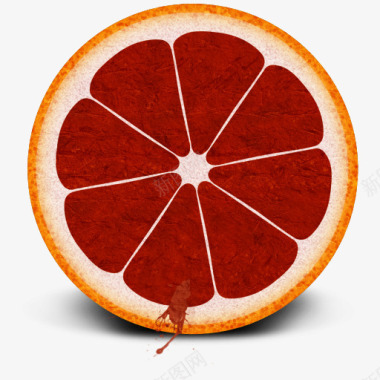 血橙色德克斯特片头图标图标