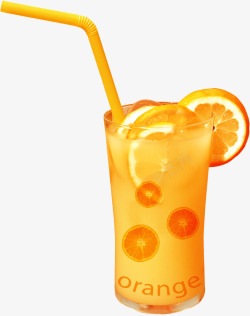 橙色橘子饮料素材