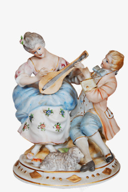 拉着提琴弹小提琴的情侣高清图片