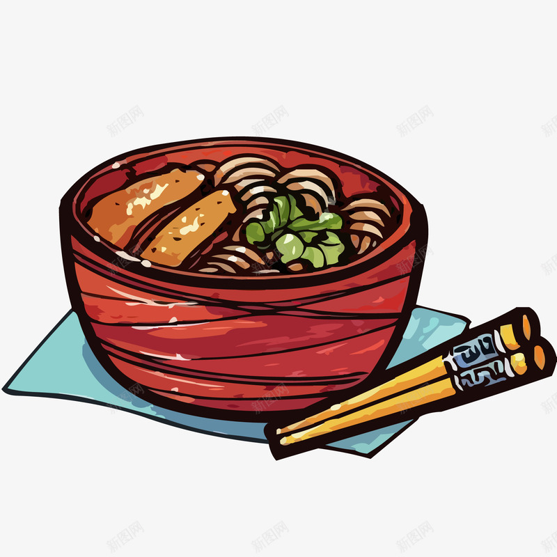 卡通美味的面食食物矢量图ai免抠素材_88icon https://88icon.com 卡通 彩绘 手绘 美味 面食 食物设计 矢量图