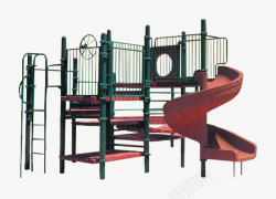儿童游乐场滑梯儿童旋转滑梯高清图片