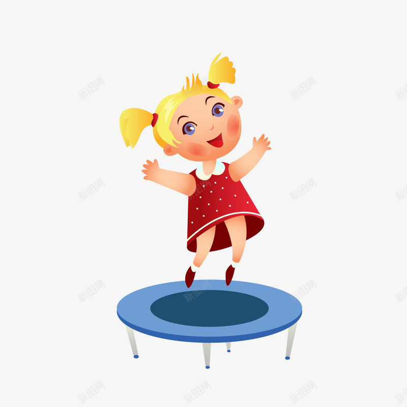 玩蹦蹦床的小女孩矢量图eps免抠素材_88icon https://88icon.com 卡通 卡通女孩 卡通的女孩 可爱 玩蹦蹦床 蹦蹦床 矢量图