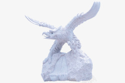 展翅飞翔的老鹰雕像素材