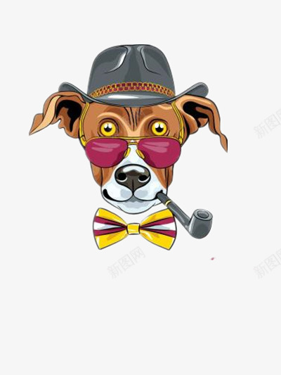 吊着烟嘴的狗png免抠素材_88icon https://88icon.com 会打扮 动物 吊着烟嘴的狗 帽子 时尚 洋气 洋气卡通 潮流 眼镜 耍帅 耍酷 装帅 装酷 领结