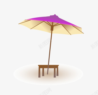 彩球铃铛夏日元素沙滩椅图标图标