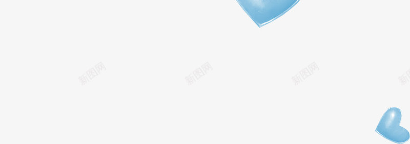 漂浮蓝色漂亮桃心png免抠素材_88icon https://88icon.com 桃心 漂亮桃心 蓝色桃心