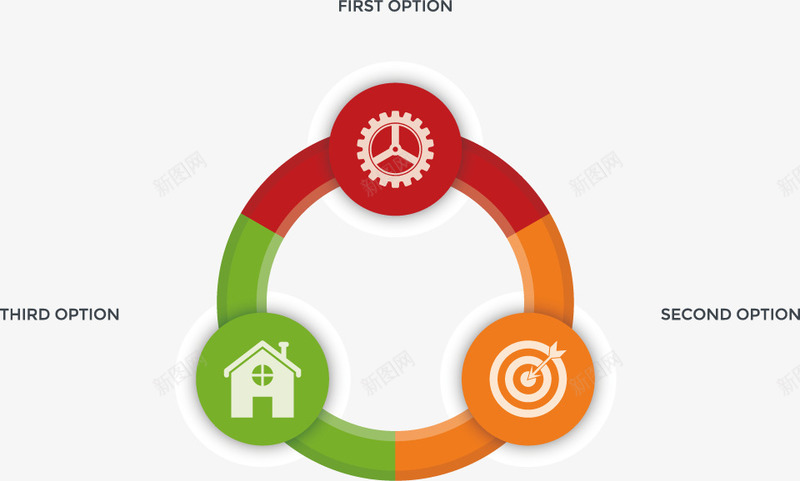 创意圆环三步目录图png免抠素材_88icon https://88icon.com 三步 三步骤 分布 圆环 目录 说明