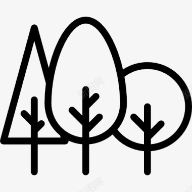 松果松树森林图标图标