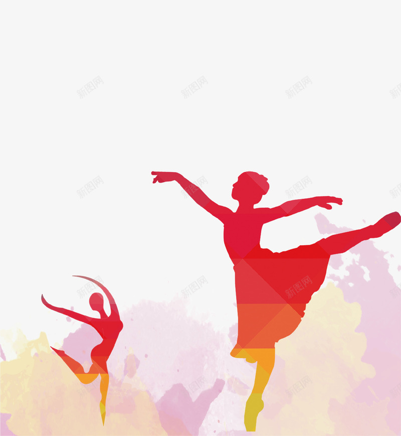 创意水墨彩绘舞蹈人物剪影psd免抠素材_88icon https://88icon.com 人物 创意设计 剪影 彩绘 插画 水墨 海报