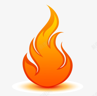 燃烧的火标志矢量图图标图标
