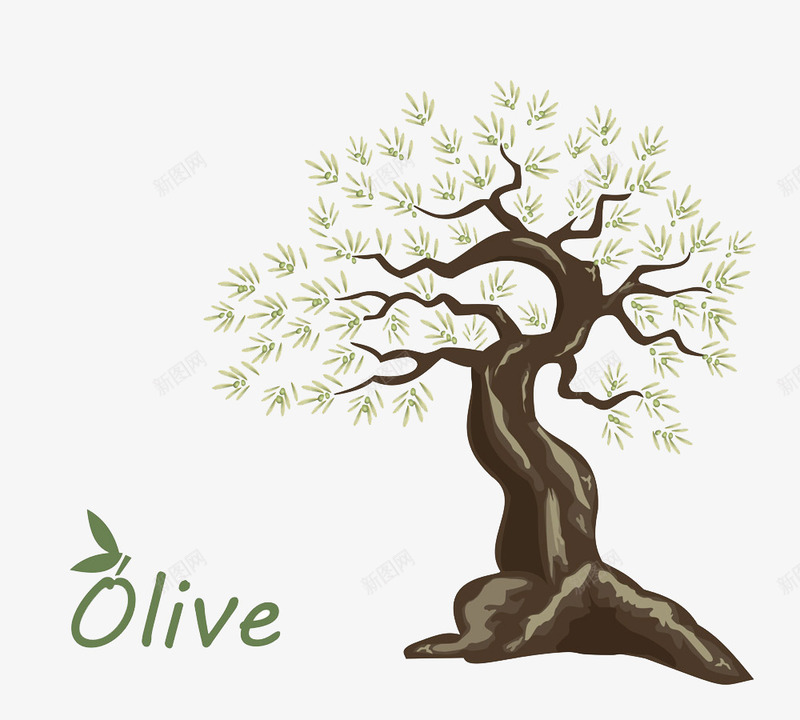 手绘橄榄树png免抠素材_88icon https://88icon.com olive 树木 橄榄树 橄榄油