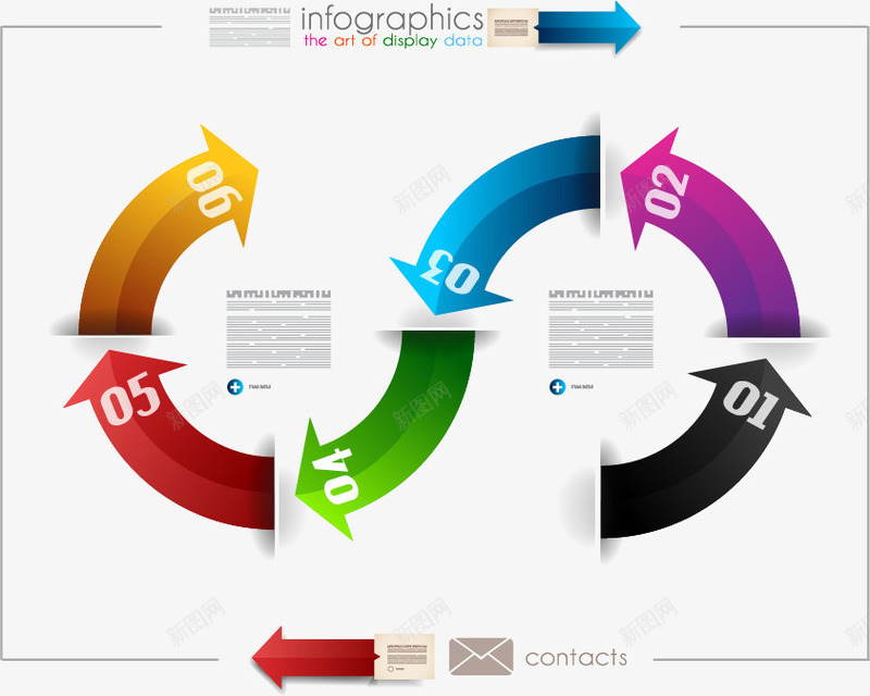 信息图形元素矢量图eps免抠素材_88icon https://88icon.com 2 商业图表infographics板式标贴PPT箭头旋转 矢量图