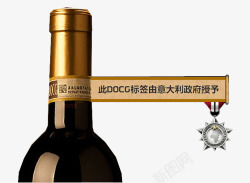 红酒奖牌标签图素材