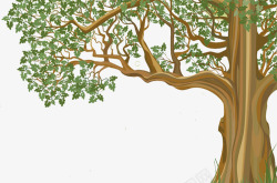 卡通艺术手绘树木古榕树装饰画素材