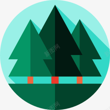 矢量松树森林图标图标