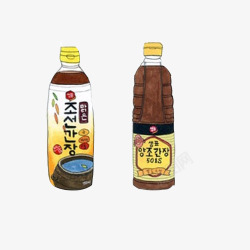 韩国咖啡饮料手绘画片素材
