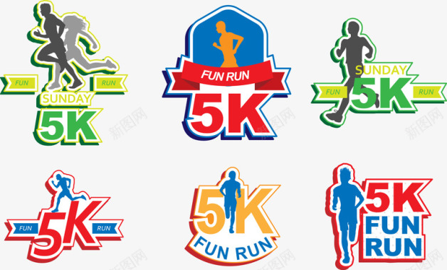 运动跑步logo合集图标图标