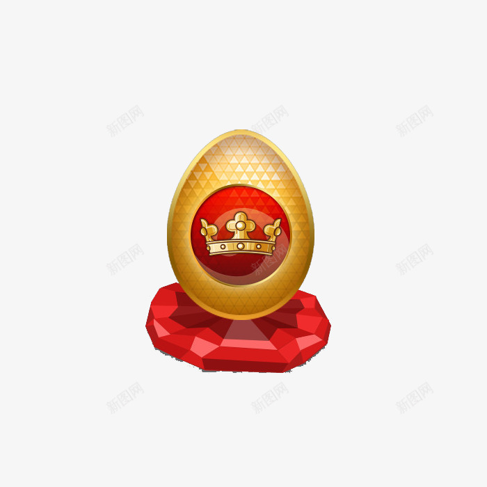 精美的在红宝石上的金色的蛋png免抠素材_88icon https://88icon.com 皇冠 精美 红宝石 蛋 金色