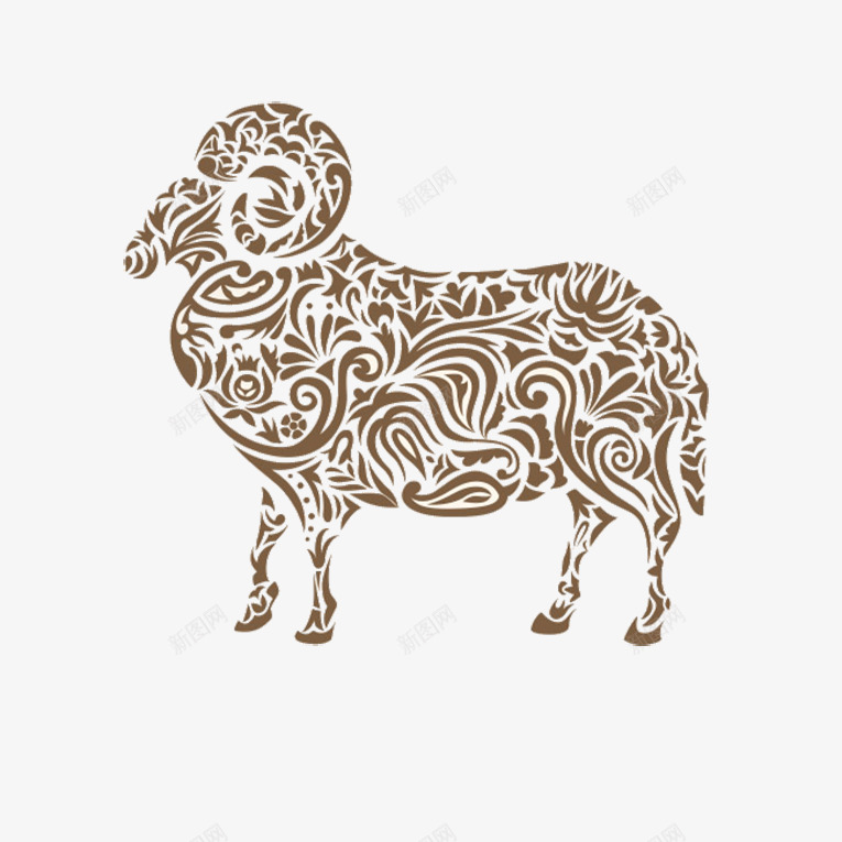 装饰生活png免抠素材_88icon https://88icon.com 牧羊人 线描 羊 羊毛 艺术