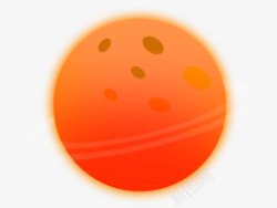 橙色卡通星球素材