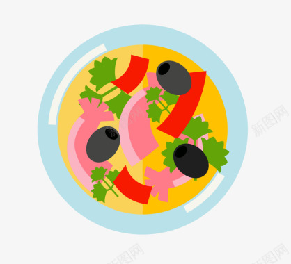 彩绘食物图标图标