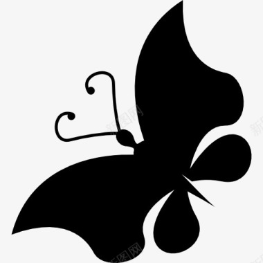 蝴蝶美丽的形状旋转到左图标图标