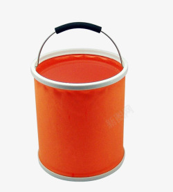 橙色折叠桶素材