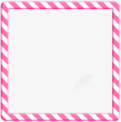粉色条纹相框素材