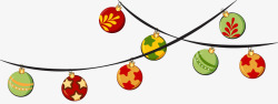圣诞节卡通彩球挂饰素材