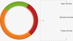 创意圆环三段分布图素材