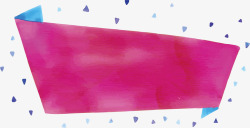 粉红色水彩横幅矢量图素材
