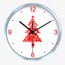 钟表圣诞矢量图可爱时钟高清图片
